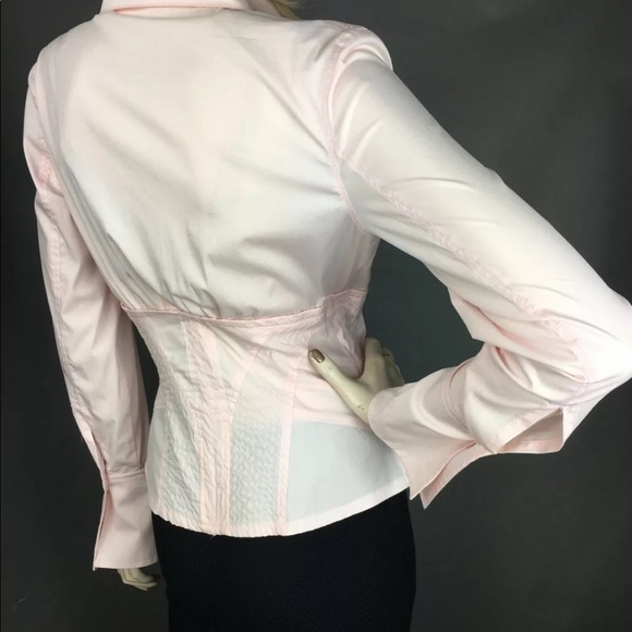 Karen Millen Pink Cotton Blouse Top - Picture 3 of 6